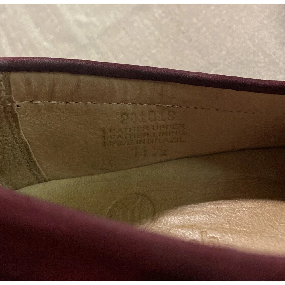 Marc Joseph size US 11.5 Red Nobuck Penny loafers